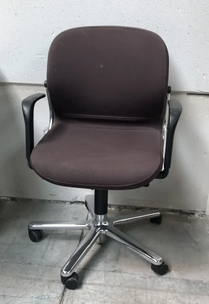 Chaise de bureau Wilkhahn,Marron avec accoudoirs