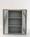 Metallic cabinet with roll-tops