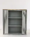Armoire basse à rideaux Dromeas sans clé