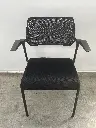 Chaise visiteur interstuhl tissu noir accoudoirs 