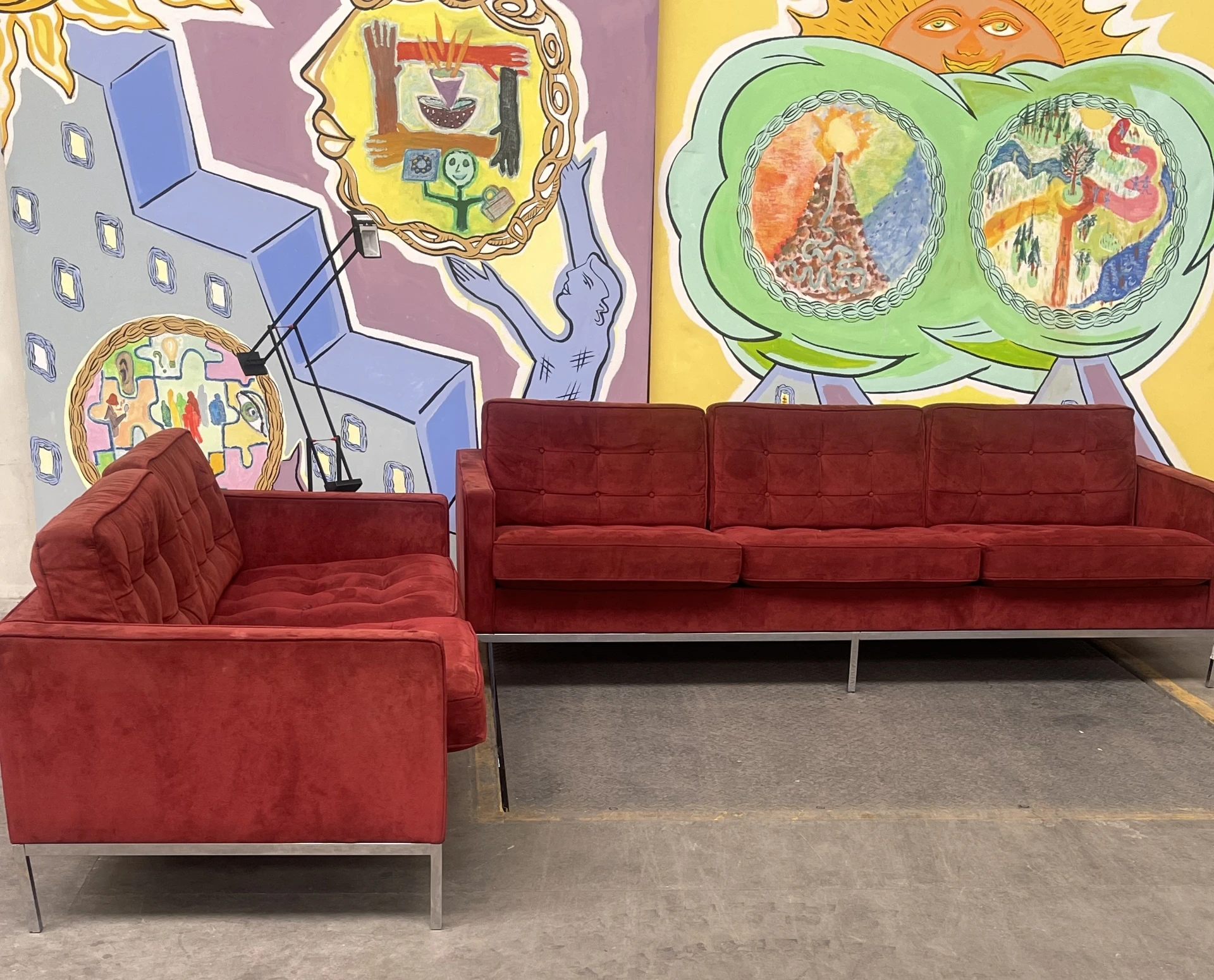 Ensemble de canapés  Knoll 3+2 pLaces Florence en tissu