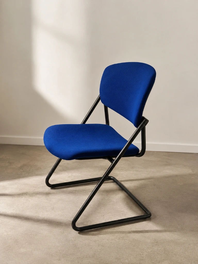 Chaise Visiteur Drabert Seminario F6/1 – Tissu Bleu