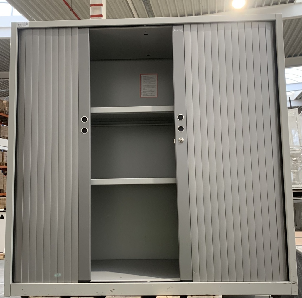 Gispen low cabinet with roller shutters and keys