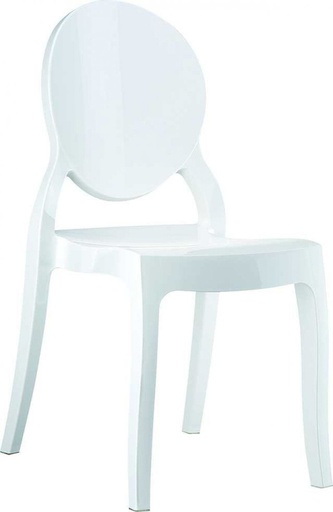 Medaillon Elysabeth white polycarbonate chair