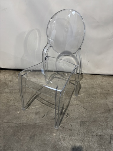 Chaise en polycarbonate Medaillon Elysabeth transparente