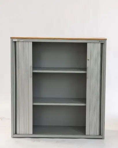 Armoire basse à rideaux Dromeas sans clé